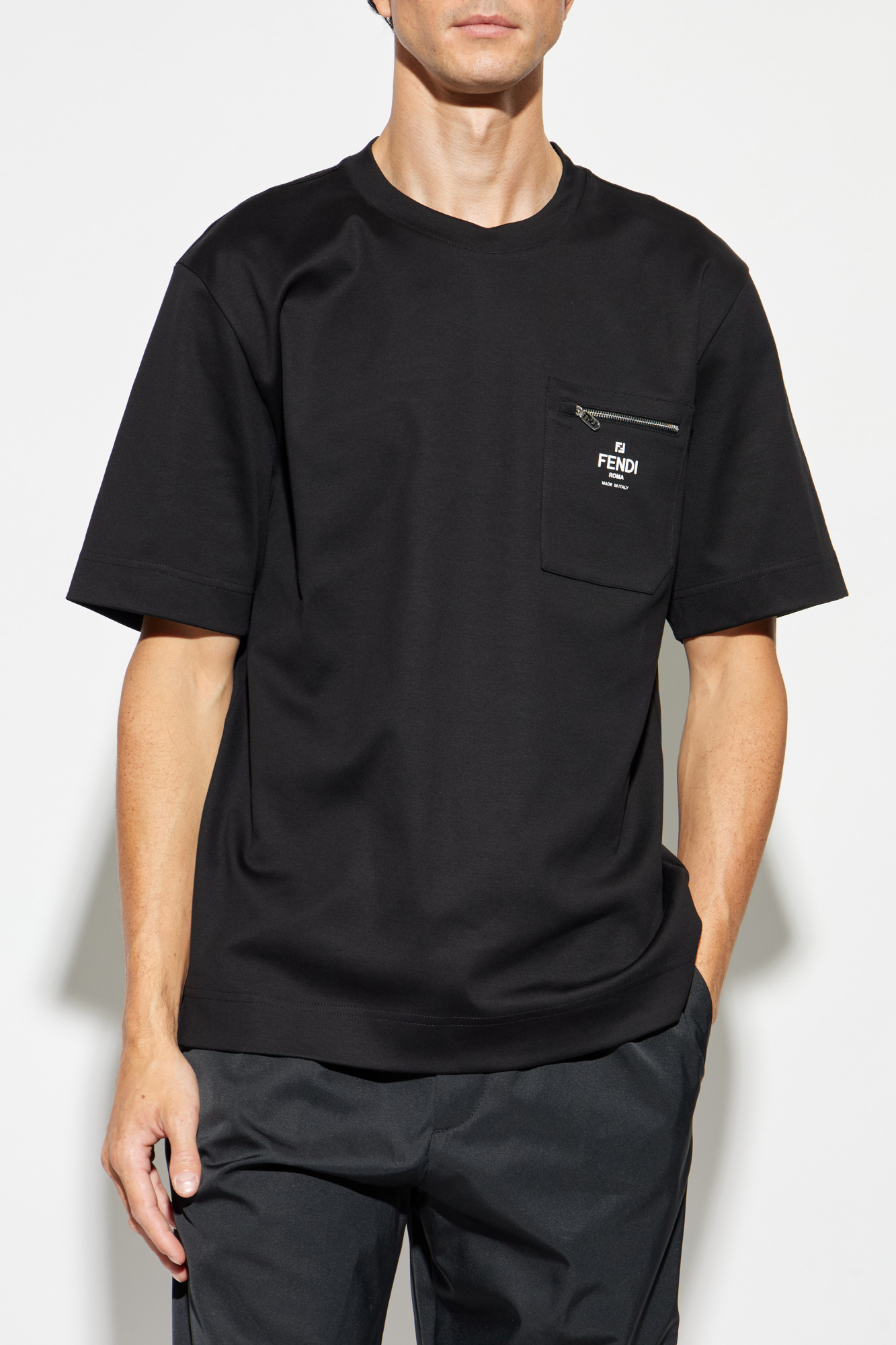 Black T-shirt with logo Fendi - Vitkac Canada